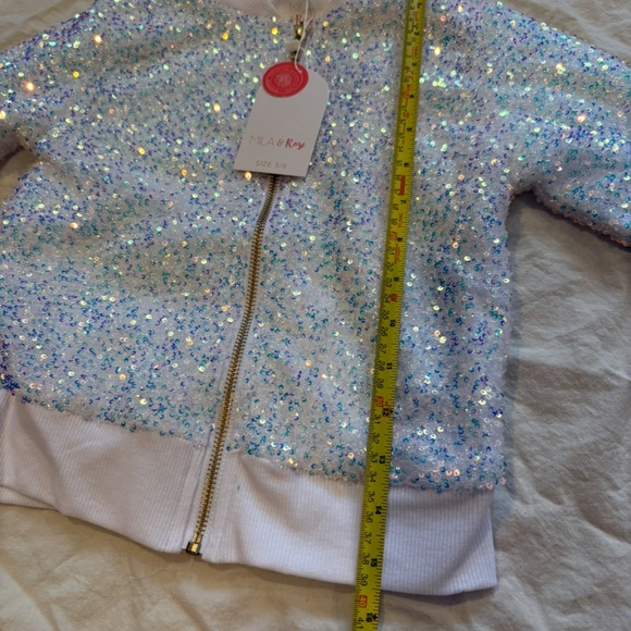 Mila & Rose cotton candy sequin jacket 5/6 NWT - Picture 10 of 11